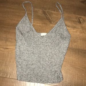 Gray brandy Melville tank crop top